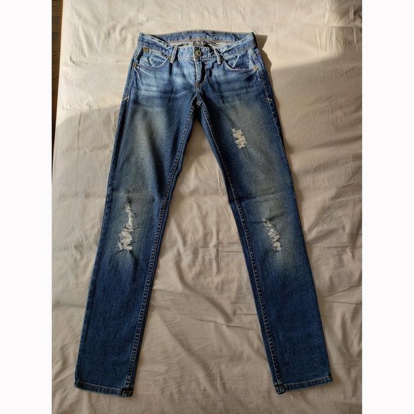Armani Exchange Distressed Jeans (0 Short) - Picture 1 of 8